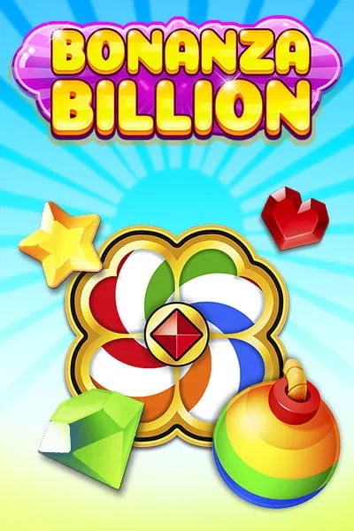 Bunte Süßigkeiten auf dem Spielcover Bonanza Billion