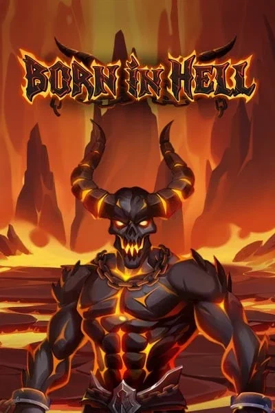 Dämon vor Flammen auf dem Spielcover Born in Hell