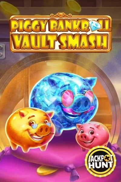 Goldenes Spielcover mit einem Sparschwein und leuchtenden Edelsteinen