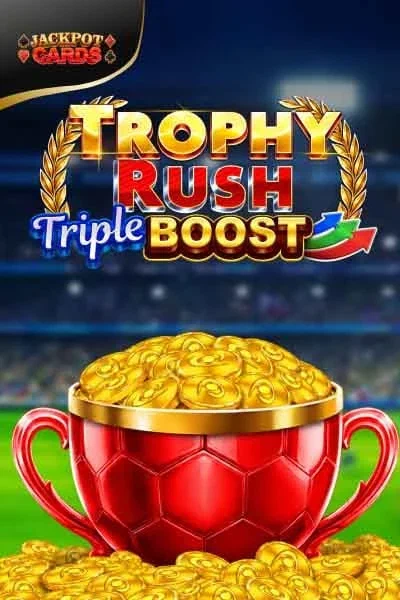 Goldener Pokal auf dem Spielcover Trophy Rush Triple Boost